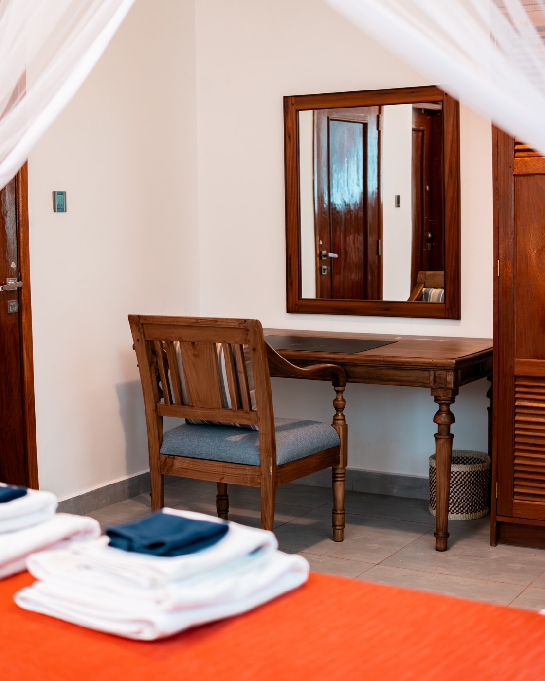 Writing desk in the master bedroom