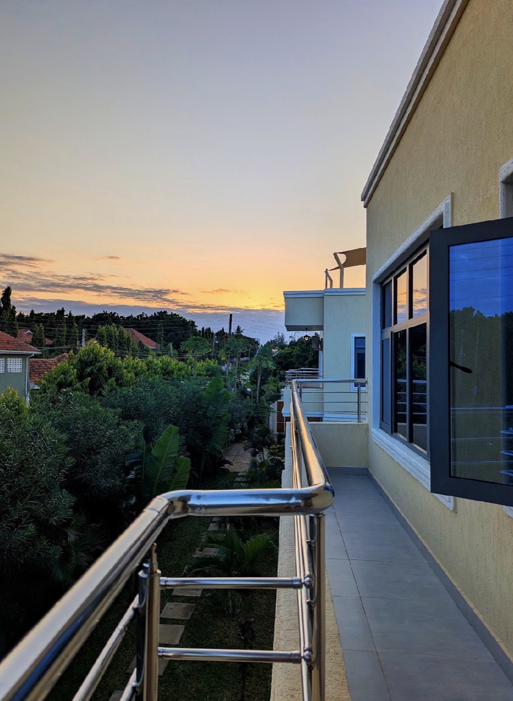 Sunset from Mila Bustani's balcony
